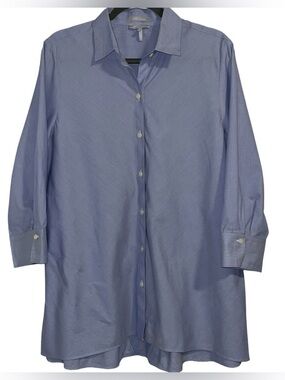 Hinson Wu Blue Long-Sleeve Button Front Dress Shirt